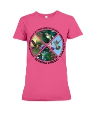Hummingbird be strong brave humble bird lover Premium Fit Ladies Tee tile