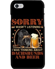 Dachshund and Beer Sorry not listen Gift for U Phone Case tile