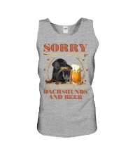Dachshund and Beer Sorry not listen Gift for U Unisex Tank tile