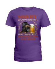 Dachshund and Beer Sorry not listen Gift for U Ladies T-Shirt tile
