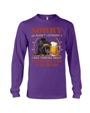 Dachshund and Beer Sorry not listen Gift for U Long Sleeve Tee tile