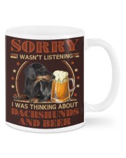 Dachshund and Beer Sorry not listen Gift for U Mugs tile