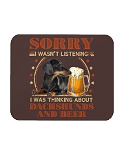 Dachshund and Beer Sorry not listen Gift for U Mousepad tile