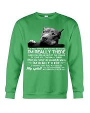 Pitbull i am really there pitbull lovers Crewneck Sweatshirt tile