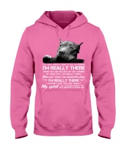 Pitbull i am really there pitbull lovers Hooded Sweatshirt tile