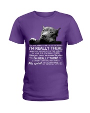 Pitbull i am really there pitbull lovers Ladies T-Shirt tile
