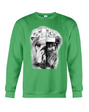 Bulldog love and faith dog mom Crewneck Sweatshirt tile