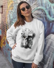 Bulldog love and faith dog mom Crewneck Sweatshirt lifestyle-unisex-sweatshirt-front-3