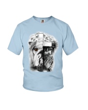 Bulldog love and faith dog mom Youth T-Shirt tile