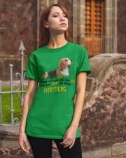 Beagle if you are lucky beagle lovers dog moms Classic T-Shirt apparel-classic-tshirt-lifestyle-06