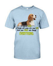 Beagle if you are lucky beagle lovers dog moms Classic T-Shirt tile