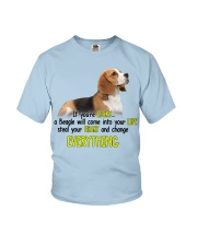 Beagle if you are lucky beagle lovers dog moms Youth T-Shirt tile