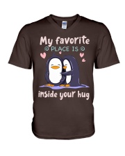 Penguin my favorite place gift for penguin lover V-Neck T-Shirt tile