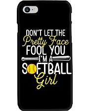 Softball Don't let the pretty face fool you Gift for you Phone Case tile