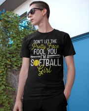Softball Don't let the pretty face fool you Gift for you Classic T-Shirt apparel-classic-tshirt-lifestyle-17