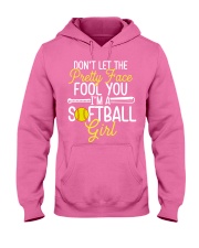 Softball Don't let the pretty face fool you Gift for you Hooded Sweatshirt tile
