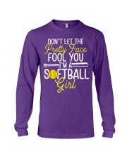 Softball Don't let the pretty face fool you Gift for you Long Sleeve Tee tile