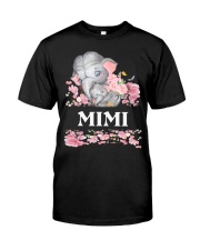 Elephant love pink flowers personalized shirt Classic T-Shirt front