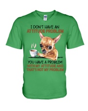 Chihuahua Has An Attitude Problem V-Neck T-Shirt tile