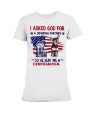 Chihuahua is drinking partner Gift for u Premium Fit Ladies Tee tile