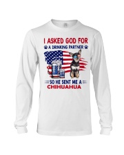 Chihuahua is drinking partner Gift for u Long Sleeve Tee tile