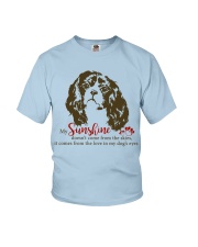 Cavalier king my sunshine comes dog mom Youth T-Shirt tile