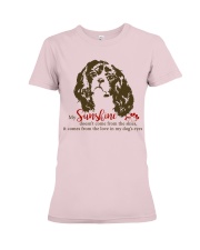 Cavalier king my sunshine comes dog mom Premium Fit Ladies Tee tile