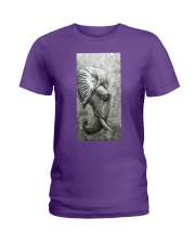 Elephant cool art gift for elephant lover Ladies T-Shirt tile