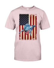 Dolphin smile flag dolphin lover Premium Fit Mens Tee tile