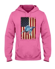 Dolphin smile flag dolphin lover Hooded Sweatshirt tile