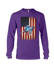 Dolphin smile flag dolphin lover Long Sleeve Tee tile