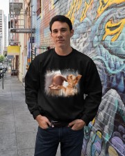 Yorkshire terrier and God yorkie lover dog mom Crewneck Sweatshirt lifestyle-unisex-sweatshirt-front-2