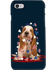 Basset hound flag heart basset hound lovers Phone Case tile
