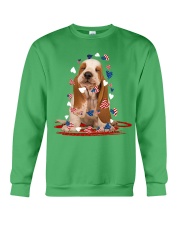Basset hound flag heart basset hound lovers Crewneck Sweatshirt tile