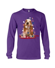 Basset hound flag heart basset hound lovers Long Sleeve Tee tile