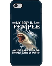 Shark my body is a temple shark lovers Phone Case tile