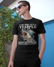 Shark my body is a temple shark lovers Classic T-Shirt apparel-classic-tshirt-lifestyle-17