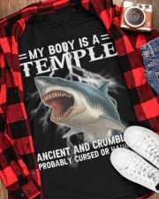 Shark my body is a temple shark lovers Classic T-Shirt apparel-classic-tshirt-lifestyle-front-163
