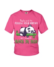 Panda Follow your dream Gift for U Youth T-Shirt tile