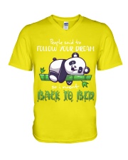 Panda Follow your dream Gift for U V-Neck T-Shirt tile