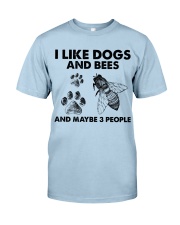 Bee and dog three people Classic T-Shirt tile
