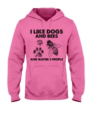 Bee and dog three people Hooded Sweatshirt tile