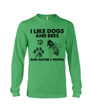 Bee and dog three people Long Sleeve Tee tile