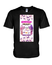 Butterfly part of my heart insects bugs lovers V-Neck T-Shirt tile