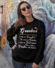 Grandma a little bit Crewneck Sweatshirt lifestyle-unisex-sweatshirt-front-3