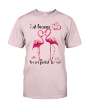 Flamingo perfect for me bird lover Premium Fit Mens Tee tile