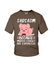 Pig sarcasm because pig lovers Youth T-Shirt tile