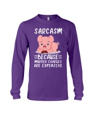 Pig sarcasm because pig lovers Long Sleeve Tee tile