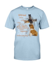 Bulldog so god made a dog bulldog lovers Classic T-Shirt tile