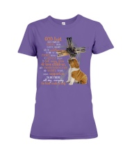 Bulldog so god made a dog bulldog lovers Premium Fit Ladies Tee tile